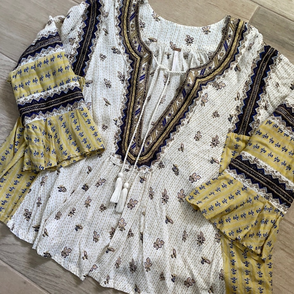 Free People But I Like It Boho Peasant Top